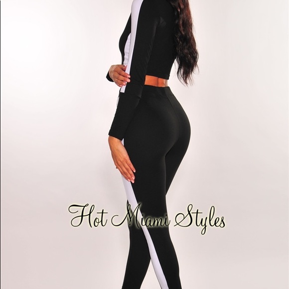 💕😍❤️MAKE AN OFFER! BLACK/WHITE TRACKSUIT❤️😍💕 - Picture 3 of 3